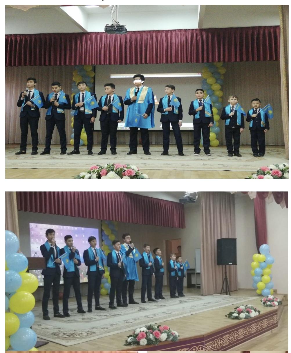 Учащиеся школы заняли 2 место в районном конкурсе «Наши потомки независимой страны», Посвященного Дню Независимости Республики Казахстан.
