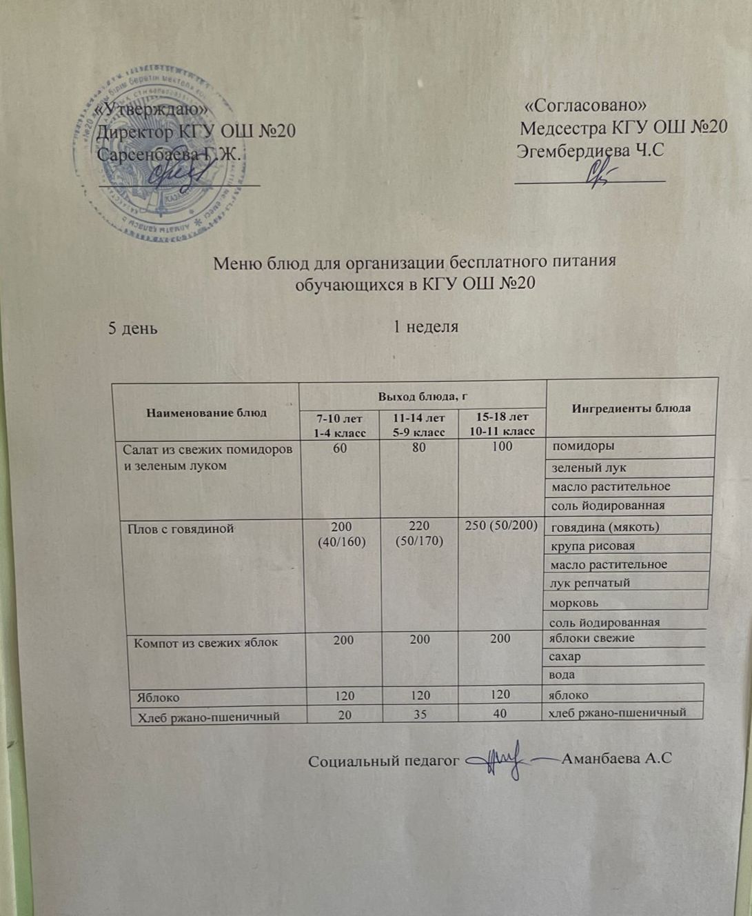 ас мәзірі\меню